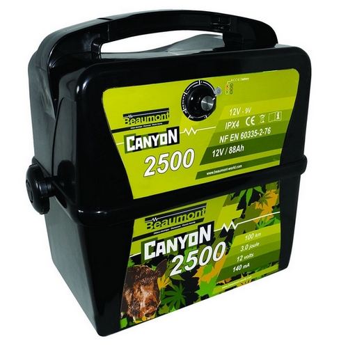 Electrificateur batterie 9V/12V Canyon 2500 GIBMAT Electrificateur batterie 9V/12V Canyon 2500 GIBMAT